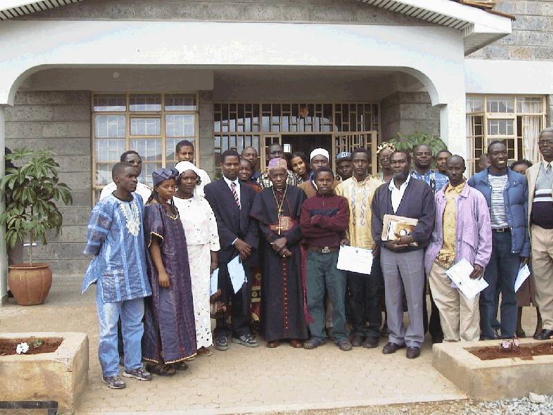 Official launch of Shalom House on 12th July 2003 by Archbishop of Nairobi, Ndingi Mwana N'zeki  