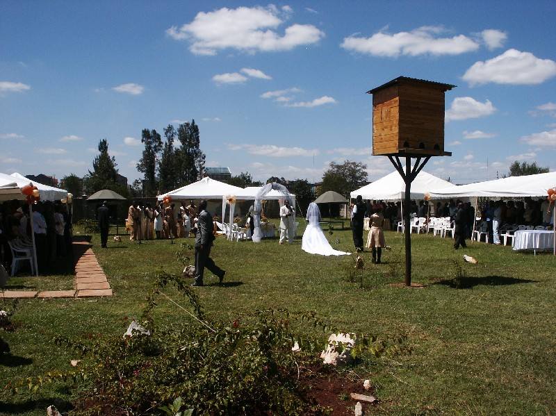 A wedding ceremony hosted at Shalom House