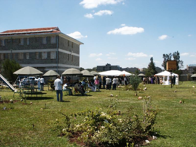 A wedding ceremony hosted at Shalom House