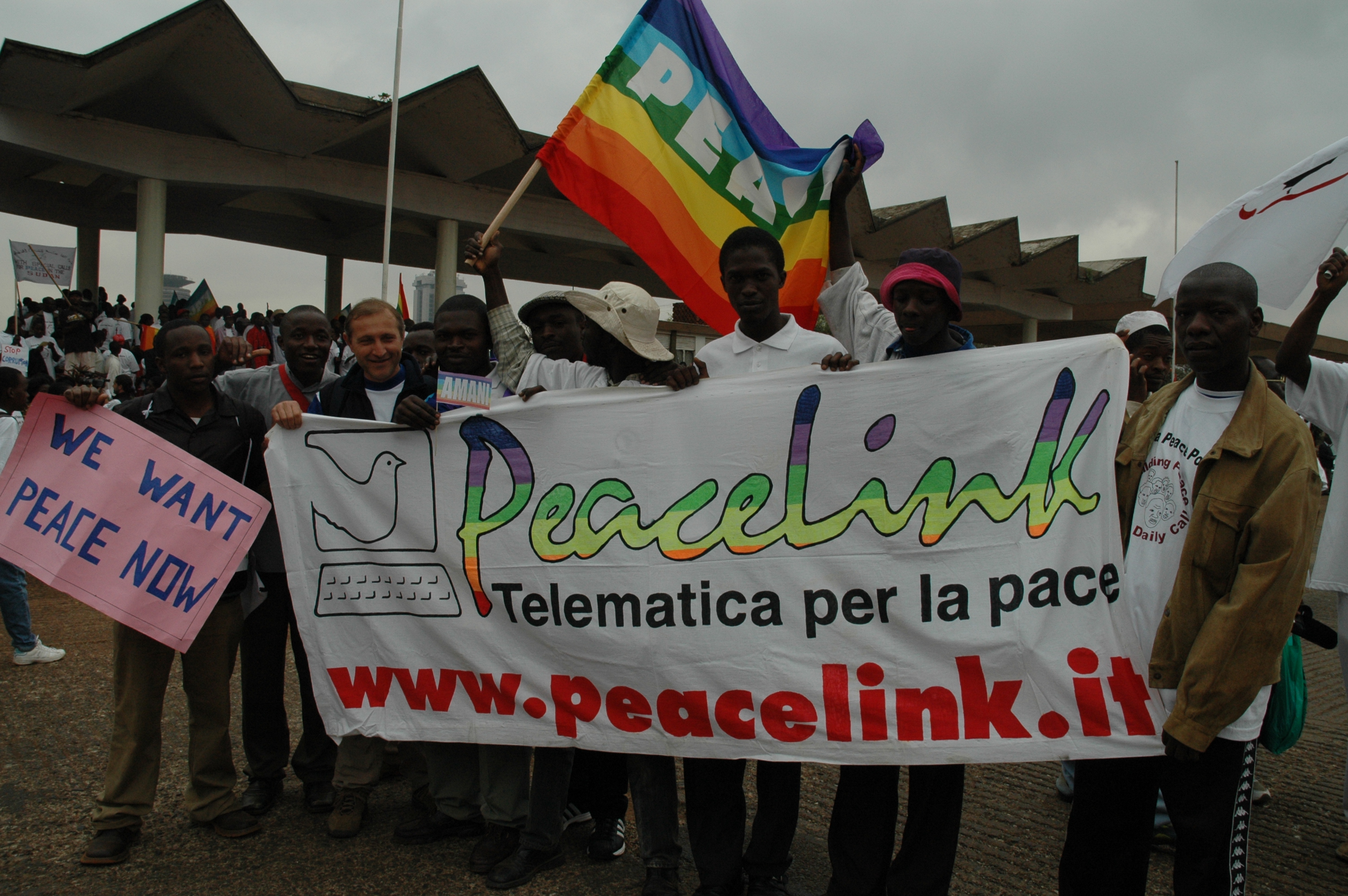 Participants of the peace march.