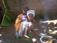 Child Cooking in Kibera slums Nairobi