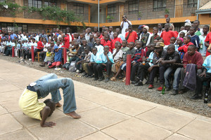 Street Children gather in kivuli