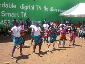 Girls from Anita home perform a traditional dance