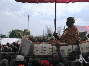 Life size effigy of the late chief 